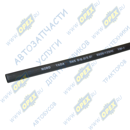 905429 Трубка термоусадочная 6х1000мм; 6,0 мм/3,0 мм длина 1м черная Nord Yada